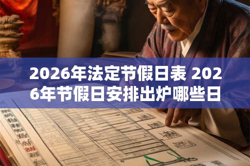 2026年法定节假日表 2026年节假日安排出炉哪些日期要放假