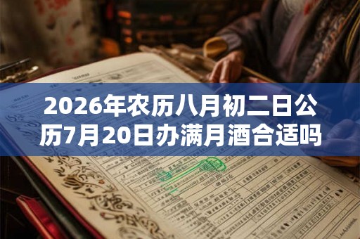 2026年农历八月初二日公历7月20日办满月酒合适吗