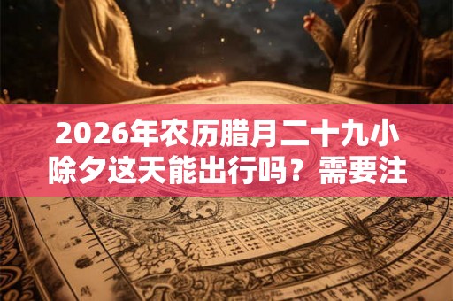 2026年农历腊月二十九小除夕这天能出行吗？需要注意什么吗？