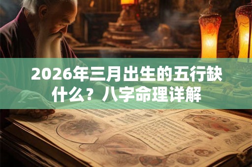 2026年三月出生的五行缺什么？八字命理详解