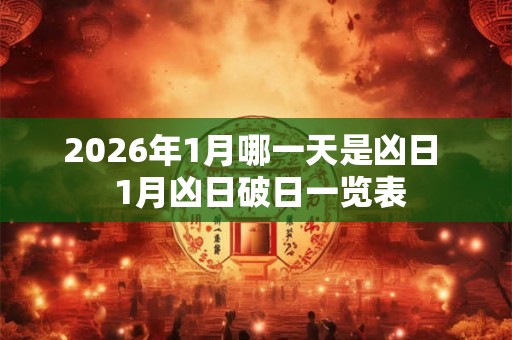 2026年1月哪一天是凶日  1月凶日破日一览表