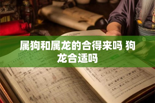 属狗和属龙的合得来吗 狗龙合适吗
