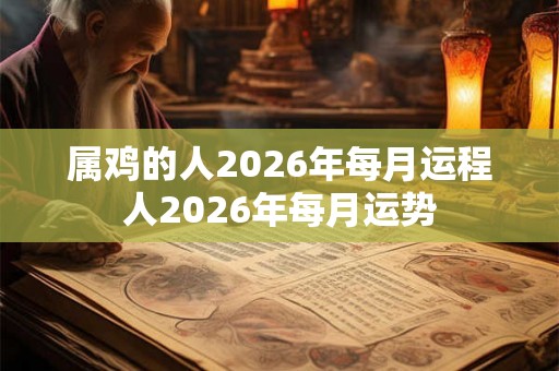 属鸡的人2026年每月运程人2026年每月运势