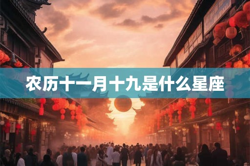 农历十一月十九是什么星座