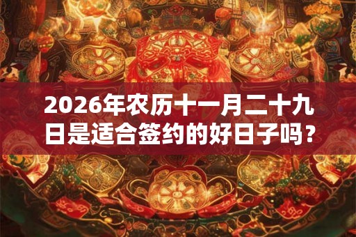 2026年农历十一月二十九日是适合签约的好日子吗？这天的卦象好吗？