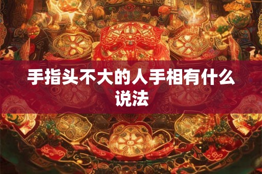 手指头不大的人手相有什么说法