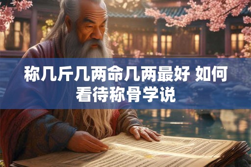 称几斤几两命几两最好 如何看待称骨学说