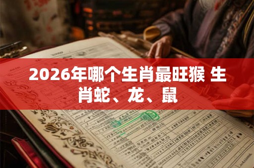 2026年哪个生肖最旺猴 生肖蛇、龙、鼠