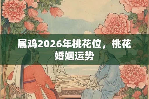 属鸡2026年桃花位，桃花婚姻运势