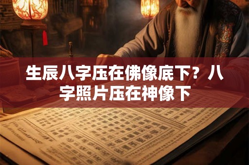 生辰八字压在佛像底下？八字照片压在神像下