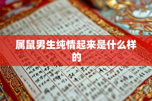 属鼠男生纯情起来是什么样的