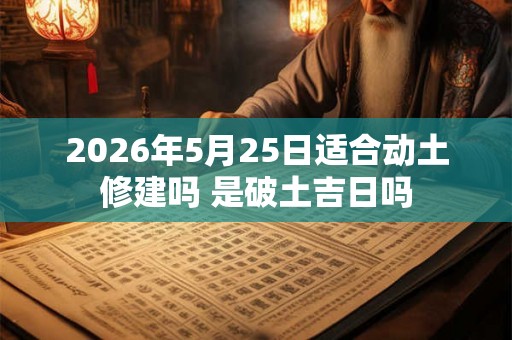 2026年5月25日适合动土修建吗 是破土吉日吗