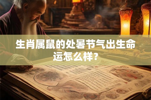 生肖属鼠的处暑节气出生命运怎么样？