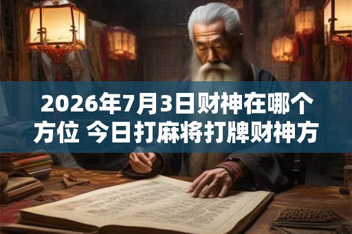 2026年7月3日财神在哪个方位 今日打麻将打牌财神方位