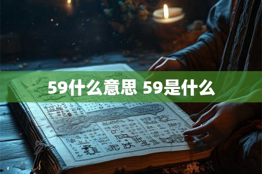 59什么意思 59是什么 59什么意思 59是什么