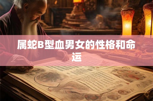 属蛇B型血男女的性格和命运