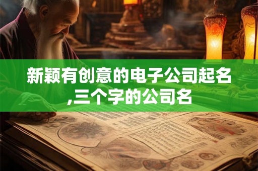 新颖有创意的电子公司起名,三个字的公司名