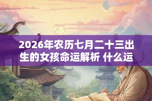 2026年农历七月二十三出生的女孩命运解析 什么运势最旺