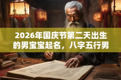 2026年国庆节第二天出生的男宝宝起名，八字五行男孩取名字大全