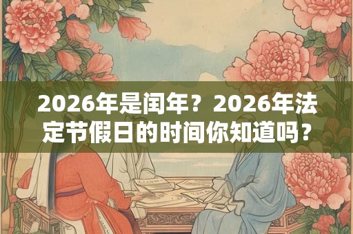 2026年是闰年？2026年法定节假日的时间你知道吗？