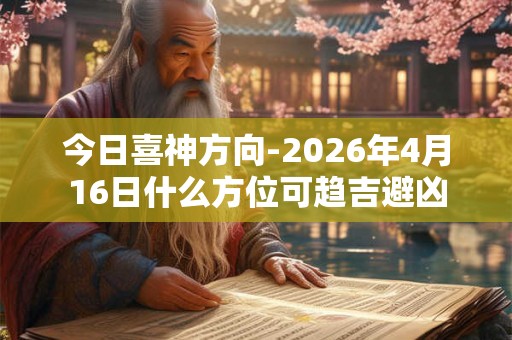 今日喜神方向-2026年4月16日什么方位可趋吉避凶 今日喜神方向-2026年4月16日什么方位可趋吉避凶