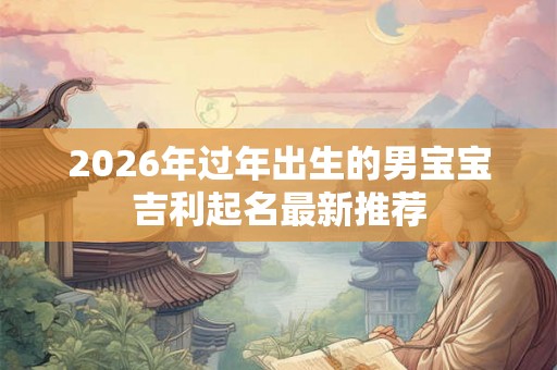 2026年过年出生的男宝宝吉利起名最新推荐