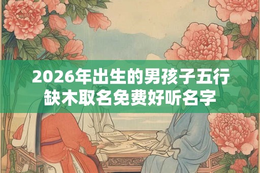 2026年出生的男孩子五行缺木取名免费好听名字