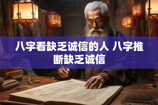 八字看缺乏诚信的人 八字推断缺乏诚信