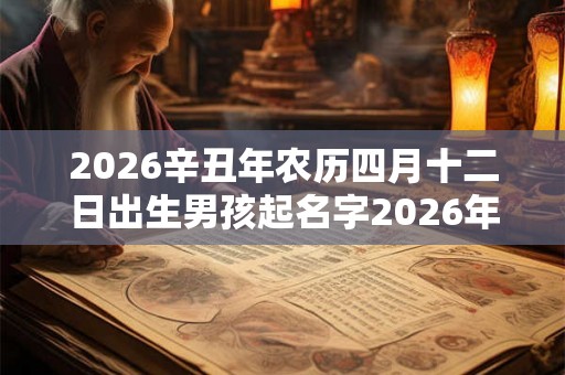 2026辛丑年农历四月十二日出生男孩起名字2026年