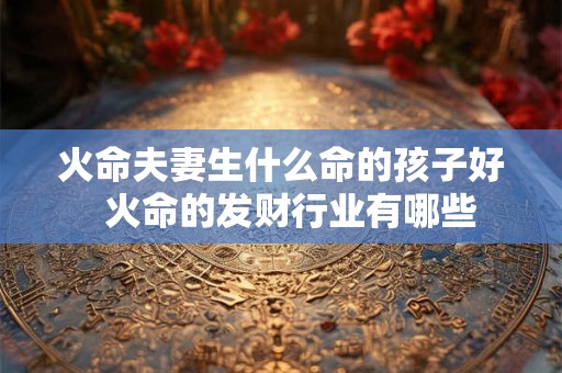 火命夫妻生什么命的孩子好  火命的发财行业有哪些