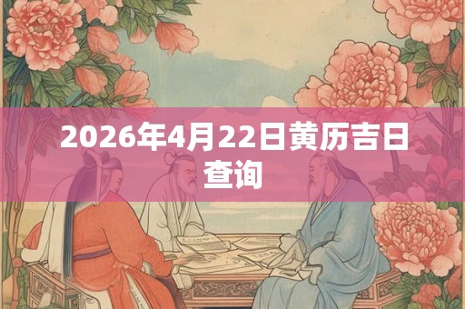 2026年4月22日黄历吉日查询