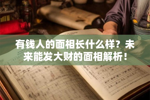 有钱人的面相长什么样？未来能发大财的面相解析！