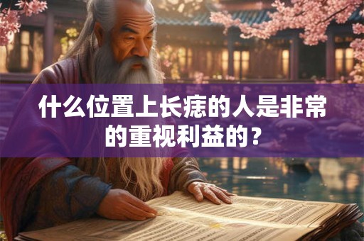 什么位置上长痣的人是非常的重视利益的？
