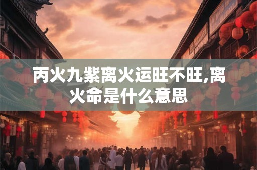 丙火九紫离火运旺不旺,离火命是什么意思