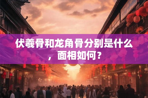 伏羲骨和龙角骨分别是什么，面相如何？