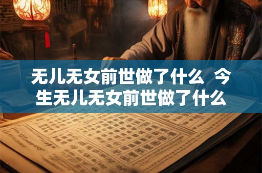 无儿无女前世做了什么  今生无儿无女前世做了什么