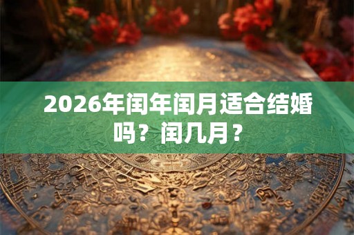 2026年闰年闰月适合结婚吗？闰几月？
