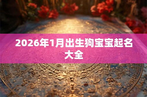 2026年1月出生狗宝宝起名大全