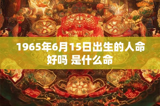 1965年6月15日出生的人命好吗 是什么命