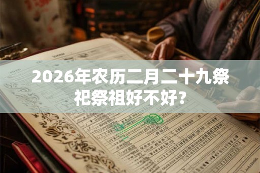 2026年农历二月二十九祭祀祭祖好不好？