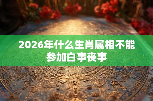 2026年什么生肖属相不能参加白事丧事 2026年什么生肖属相不能参加白事丧事