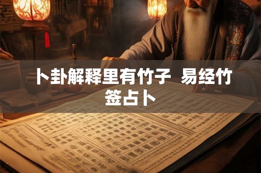 卜卦解释里有竹子  易经竹签占卜