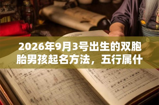 2026年9月3号出生的双胞胎男孩起名方法，五行属什么