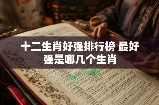 十二生肖好强排行榜 最好强是哪几个生肖