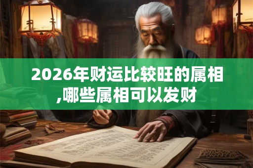 2026年财运比较旺的属相,哪些属相可以发财