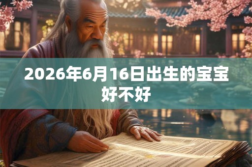 2026年6月16日出生的宝宝好不好