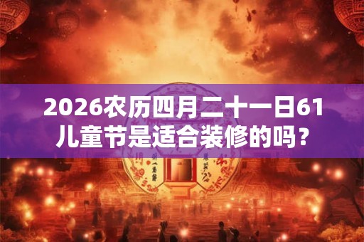 2026农历四月二十一日61儿童节是适合装修的吗？