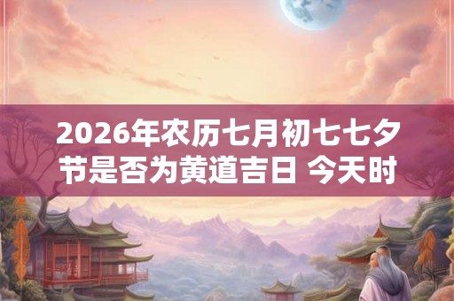 2026年农历七月初七七夕节是否为黄道吉日 今天时辰宜忌吉凶