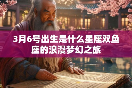 3月6号出生是什么星座双鱼座的浪漫梦幻之旅
