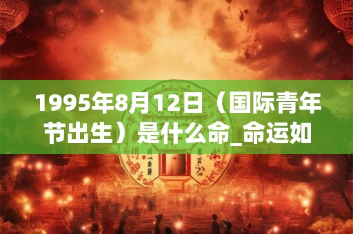 1995年8月12日（国际青年节出生）是什么命_命运如何